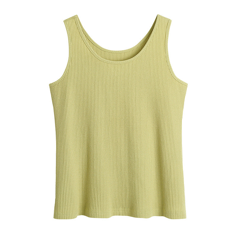 Multicolor Basic Drainage Knitted Bottoming Vest