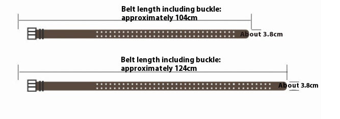 Women's Fashion All-match Casual Star Double Row Air Hole Belt