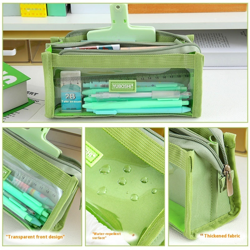 Pencil Case Large Capacity Transparent Good-looking Women's Internet Celebrity Stationery Box