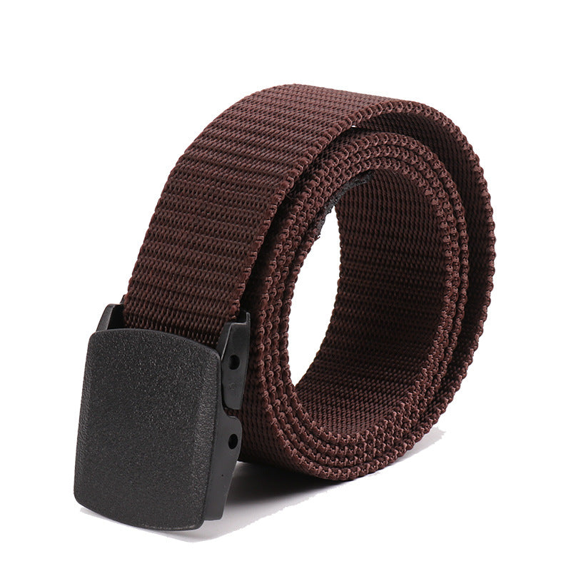 Men's Plastic Buckle Men's And Women's Canvas Belt