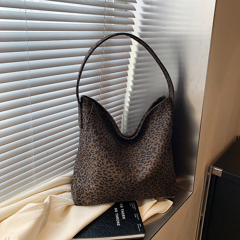 Dame leopardprint mulepose med stor kapacitet