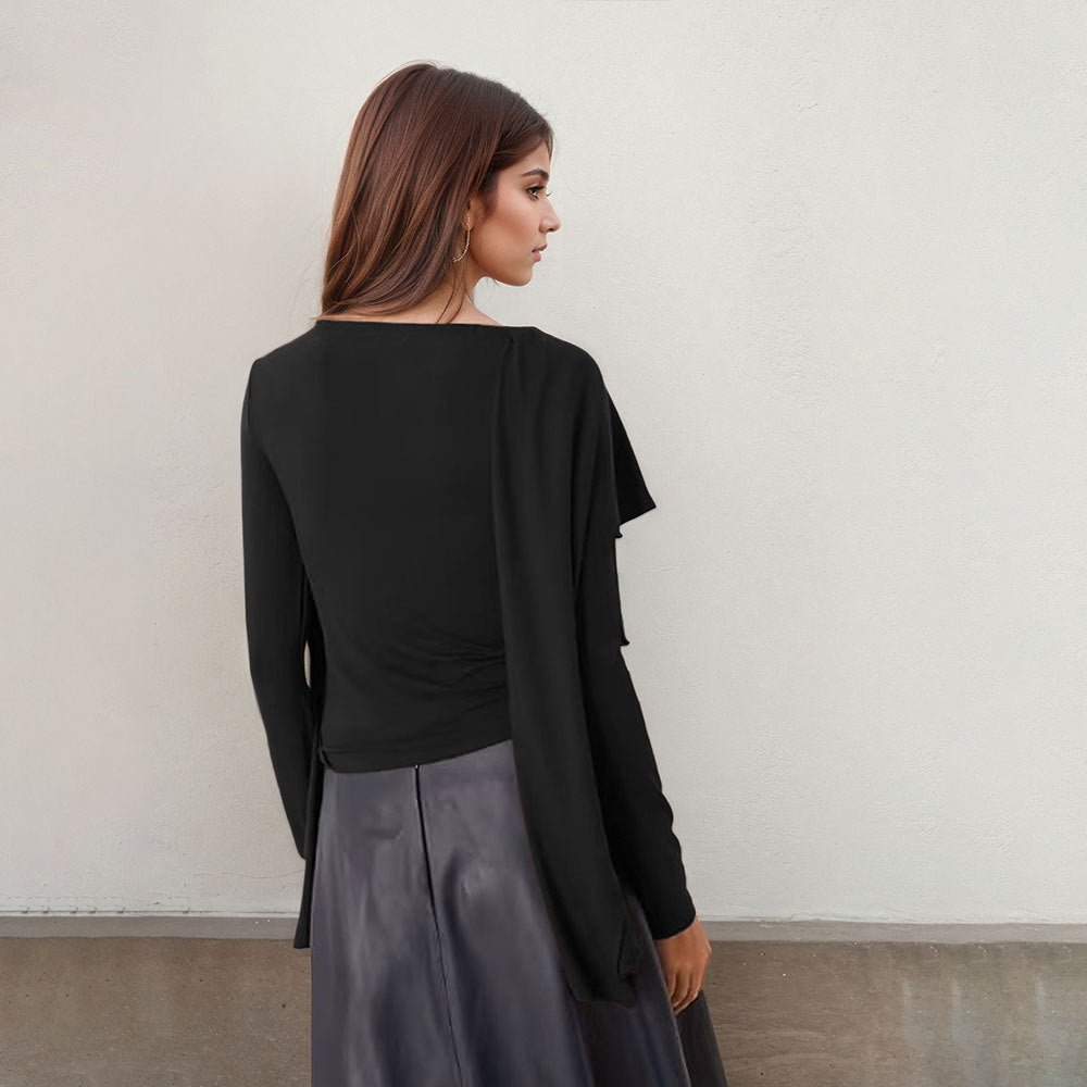 Fashion Mørk High-End Kappeærme Dame Top