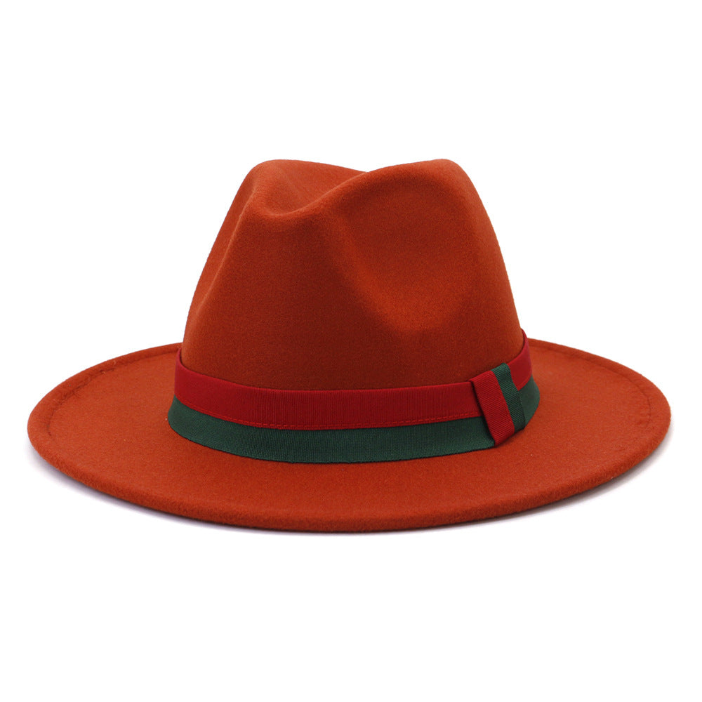 Big Brim British Style Woolen Jazz Top Hat