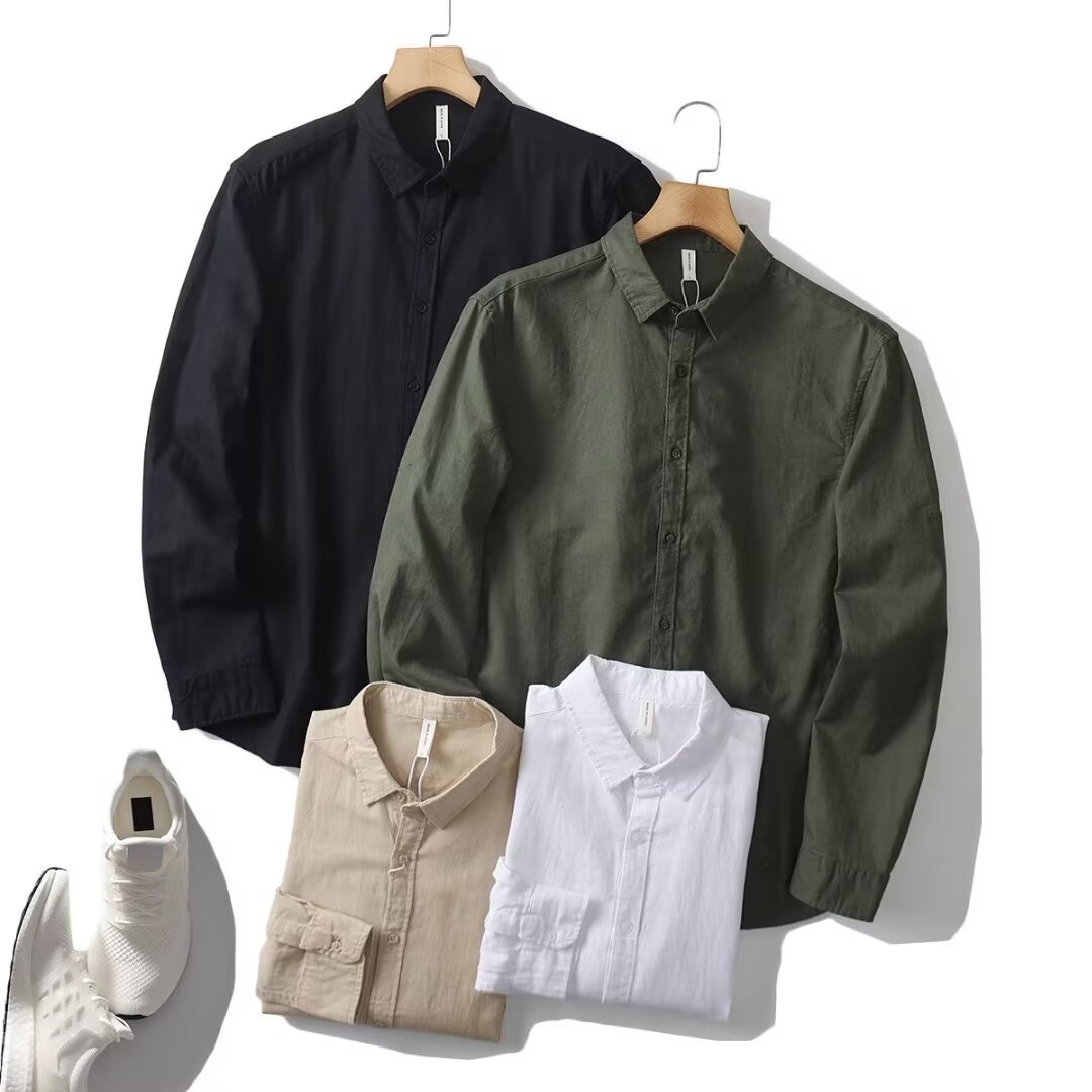 Men's Loose And Simple Artistic Youth Leisure Linen Shirt