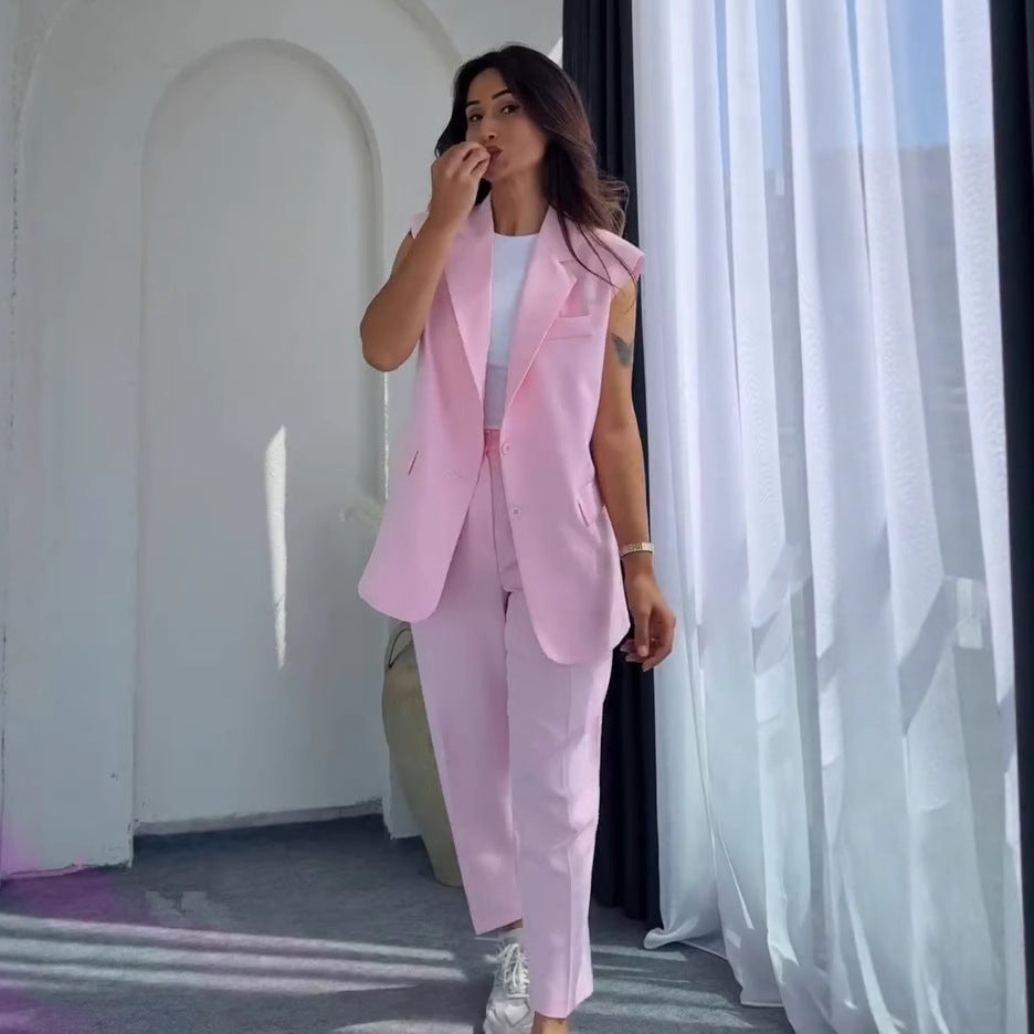 Straight-leg Fashion Casual Women's Suit