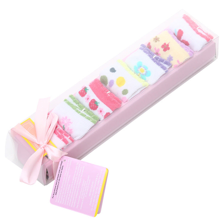 Breathable Sweat Absorbent 7th Children's Socks Cotton Letters