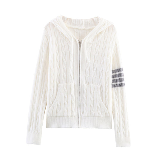 Women's Loose Casual Twist Hoodie Top