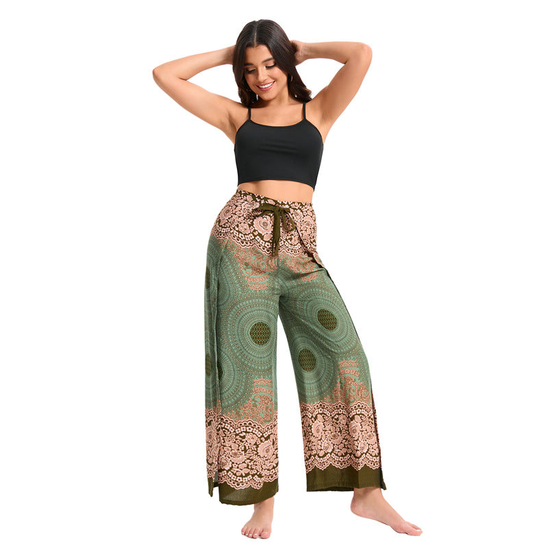 Bohemian Casual Loose Rayon Culottes For Women