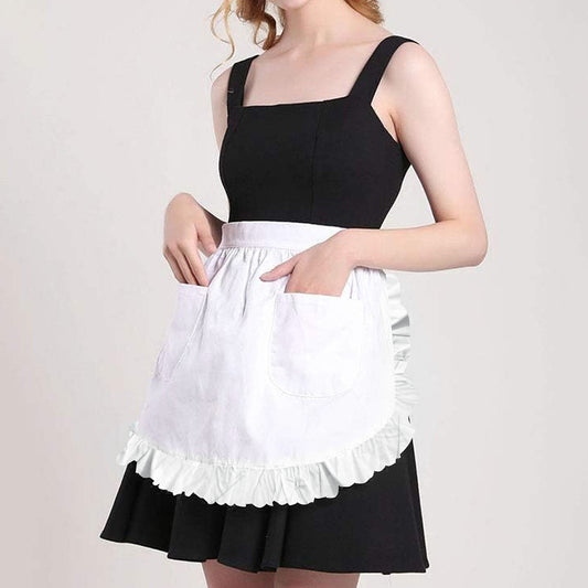 Women's European-style Half-length Flounce Double-pocket Apron