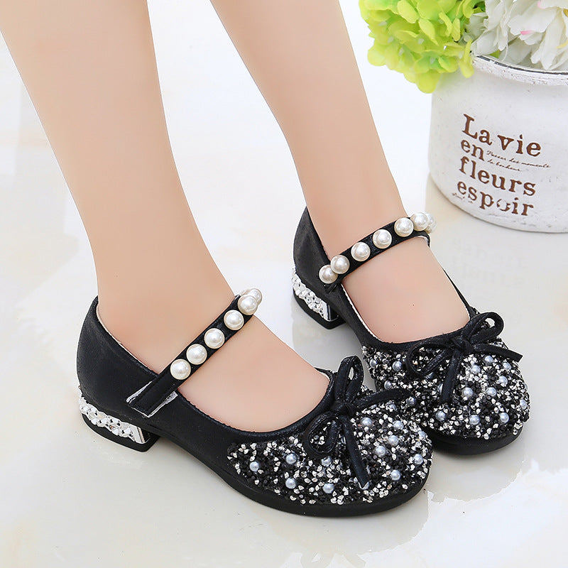 High-heeled Children's Soft-soled Children's Shoes