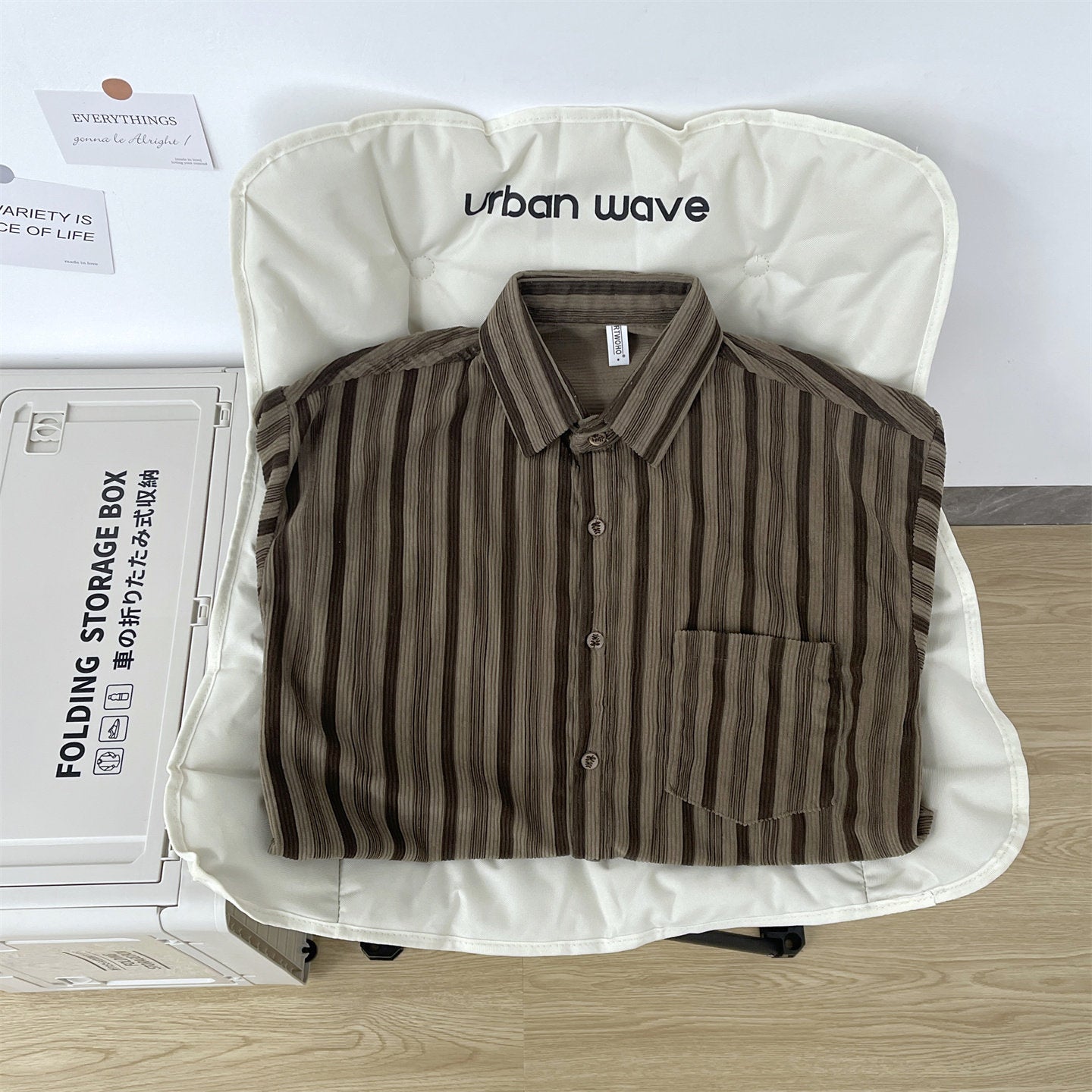 Retro Loose-fit Long-sleeve Shirt For Men