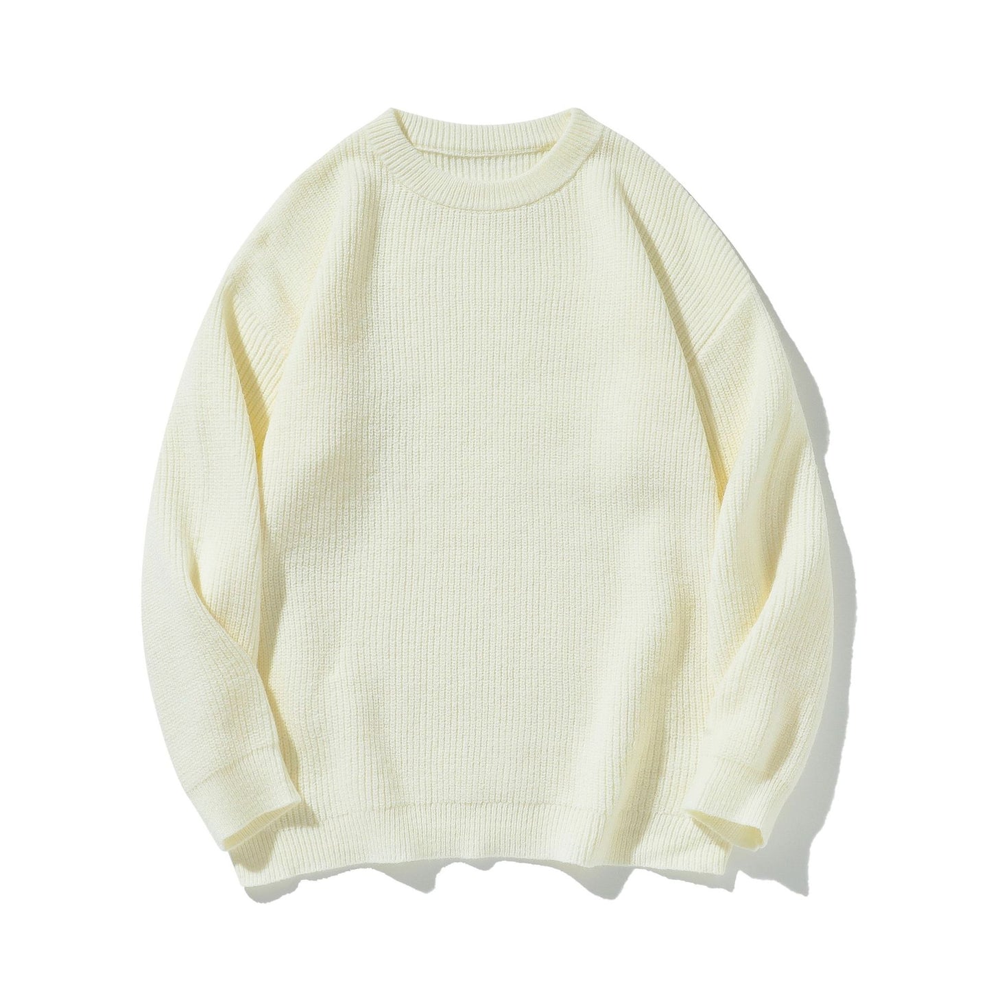Men Knitted Sweater Loose Fit Premium Feel  Crew Neck Pullover