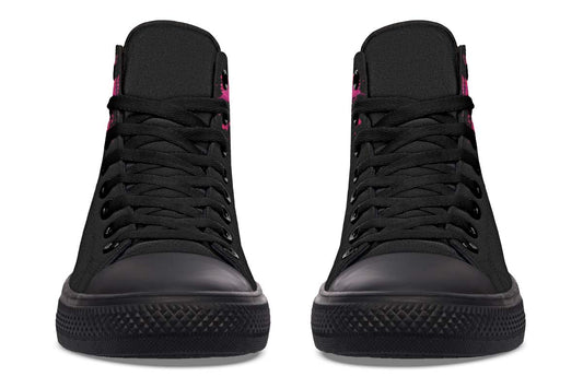 Men's And Women's Fashion Color Printing High-top Canvas Shoes