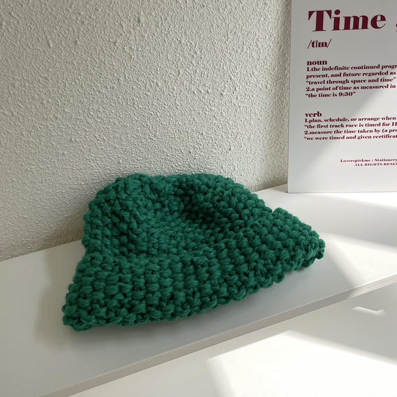 Chunky Knitted Pineapple Pattern Beanie
