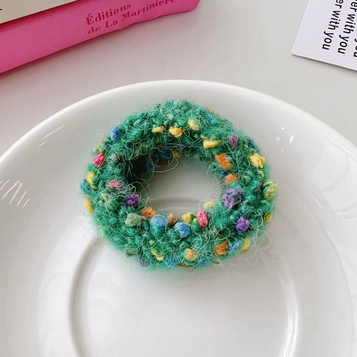 Women's Simple Plush Color Large Intestine Hair Ring