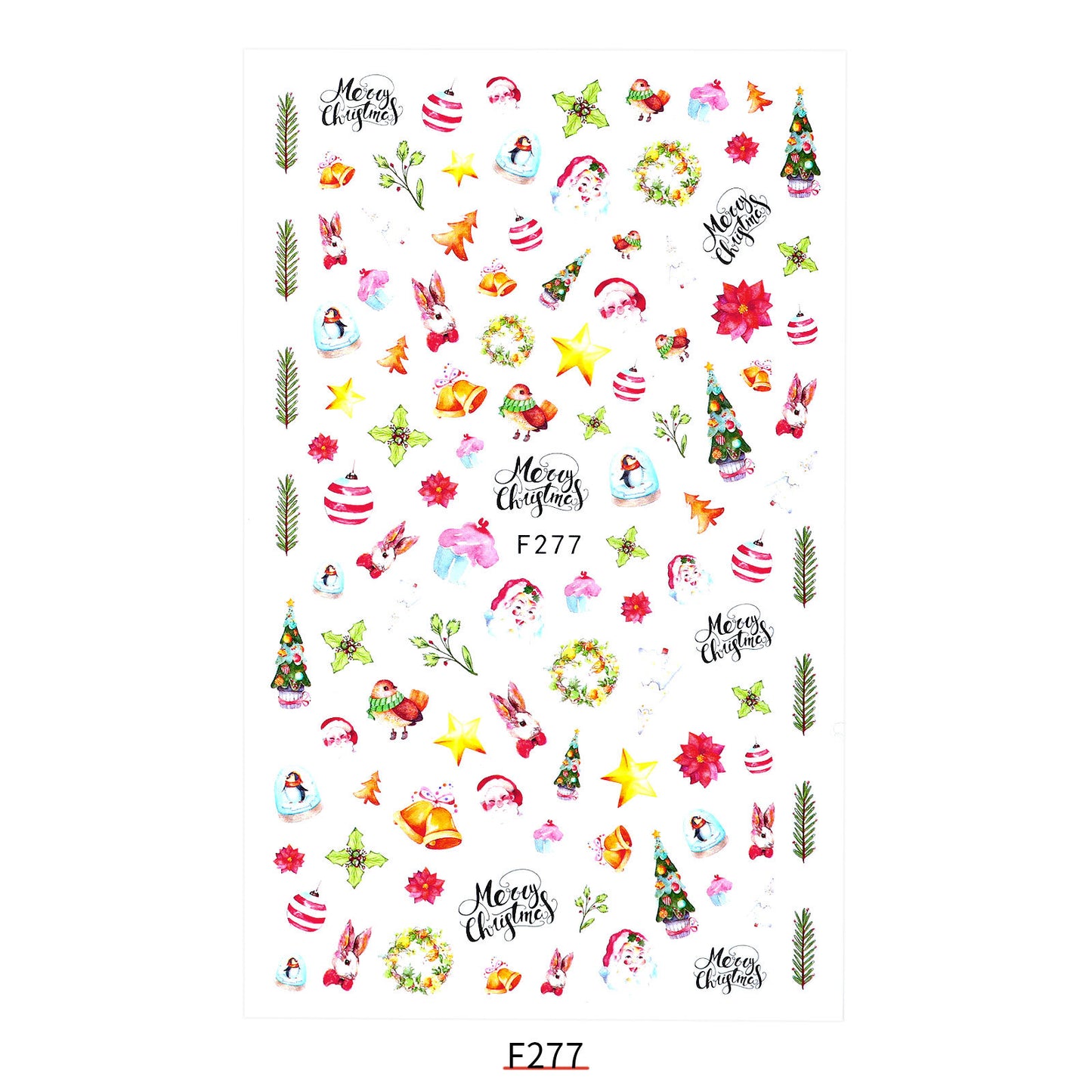 New Nail Sticker Santa Claus Decal Strap Adhesive