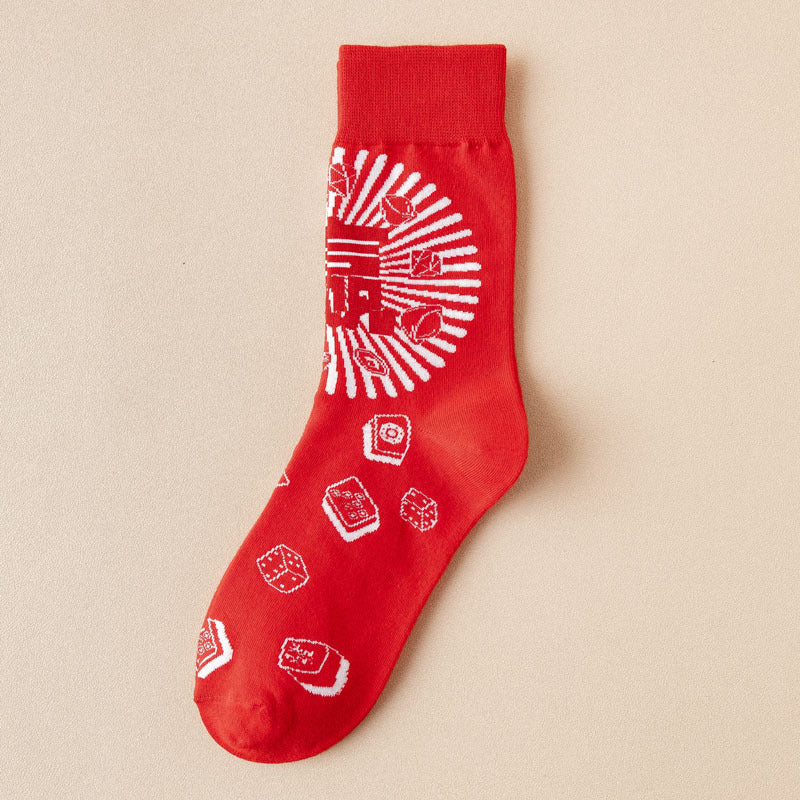 Cotton Socks Tiger Year Couple Female Long Socks