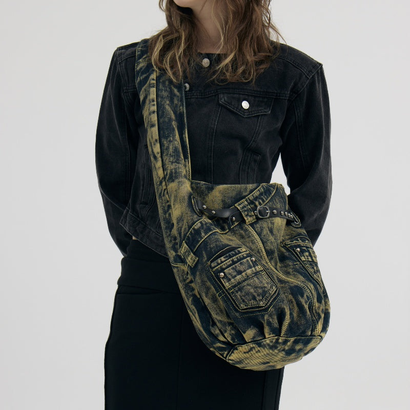 Denim Tassel 'wacky Washed Punk Bag