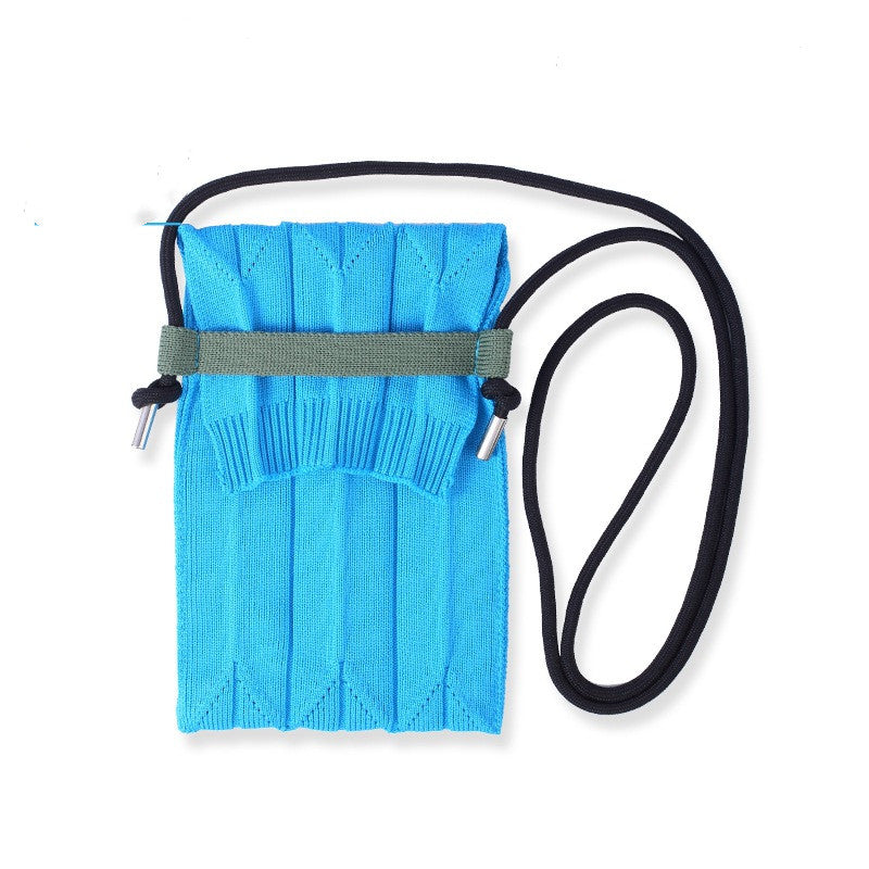 Multicolor Pleated Organ Woven Crossbody Mini Casual Shoulder Bag