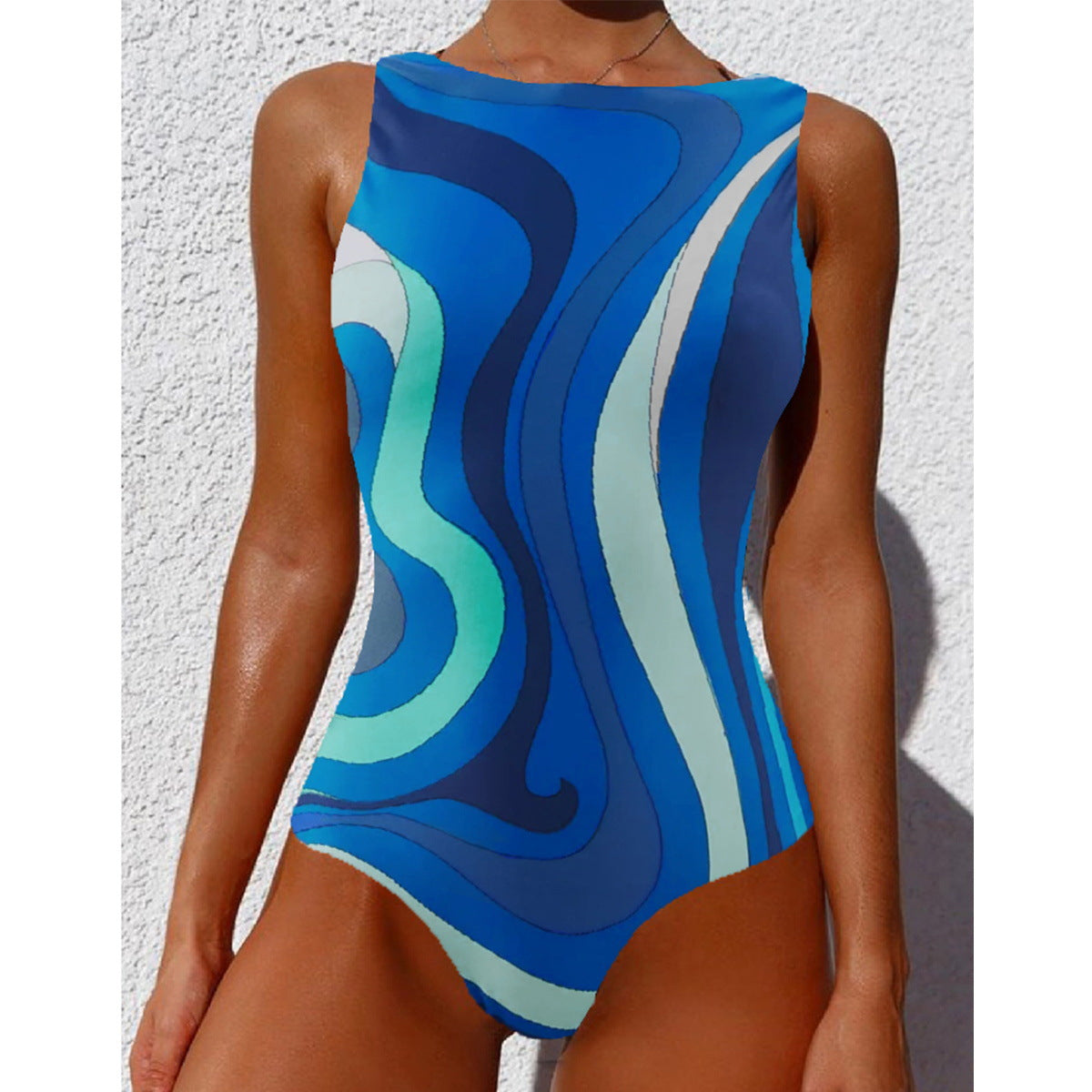 Women's Fashion Abstract Pattern Printed Swimsuit