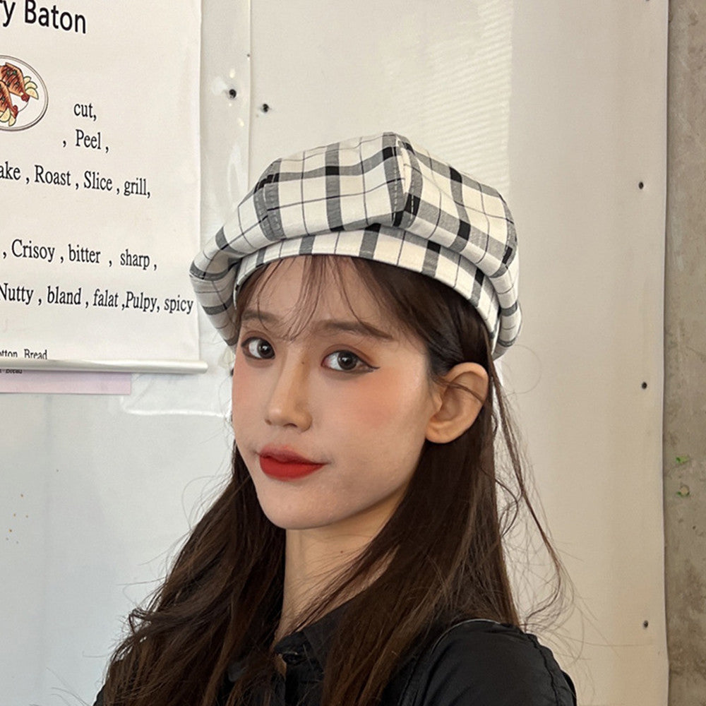 Vintage Plaid Pumpkin Hat Lady