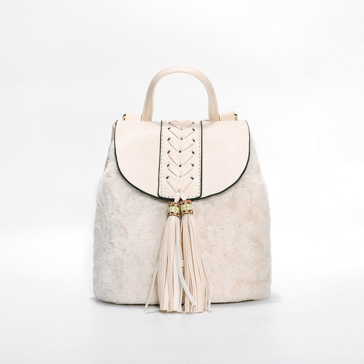 Women's Tassel Bucket High Sense Mao Bag