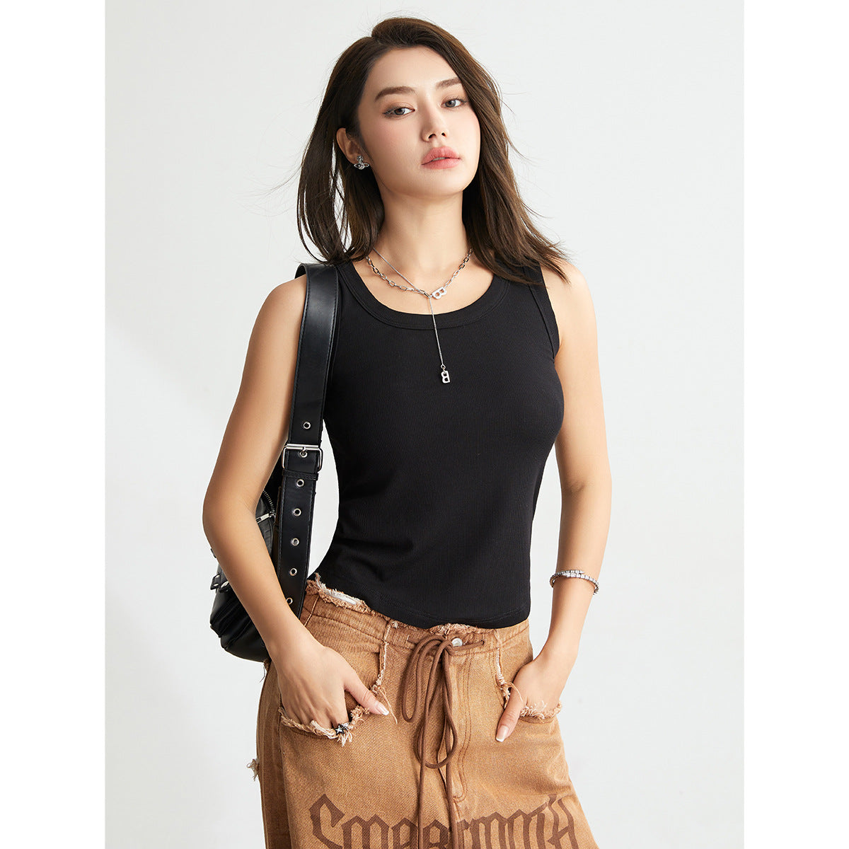 Seamless All-match U-neck Vest Spring And Summer Bottoming Shirt