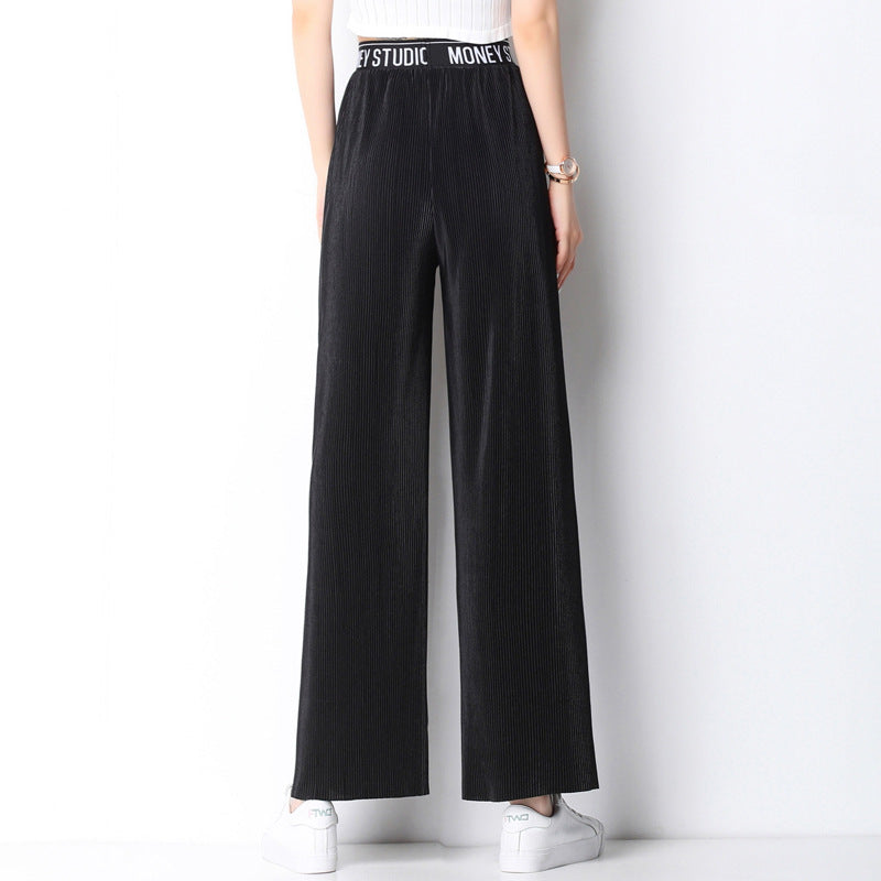 High waist wide leg pants