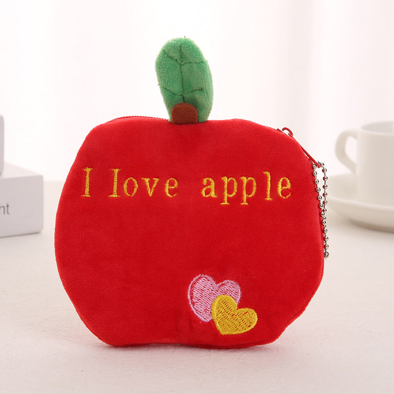 Korean Version Of The Watermelon Bag Orange Pineapple Fruit Cute Cartoon Plush Coin Purse