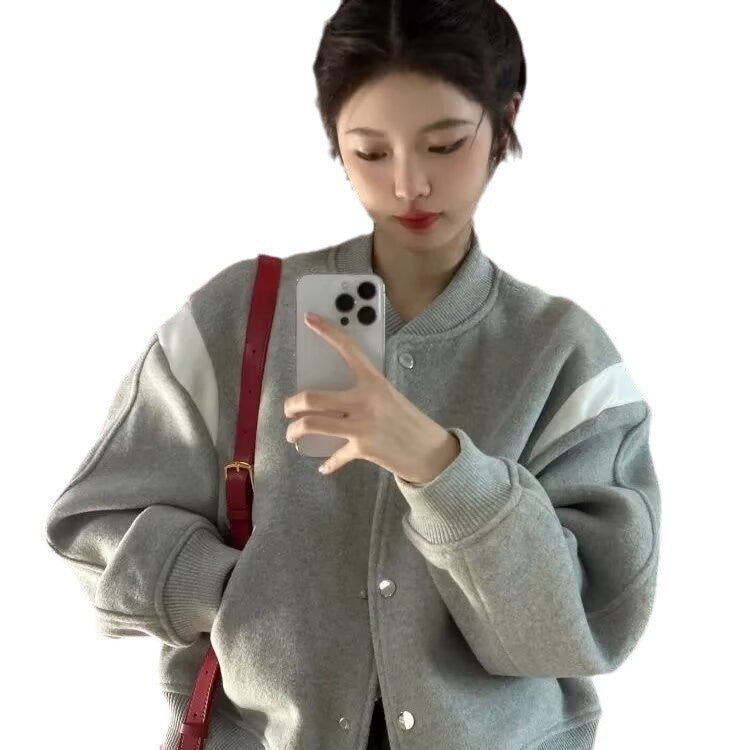 Women's French Niche-design Velvet-lined Top Jacket