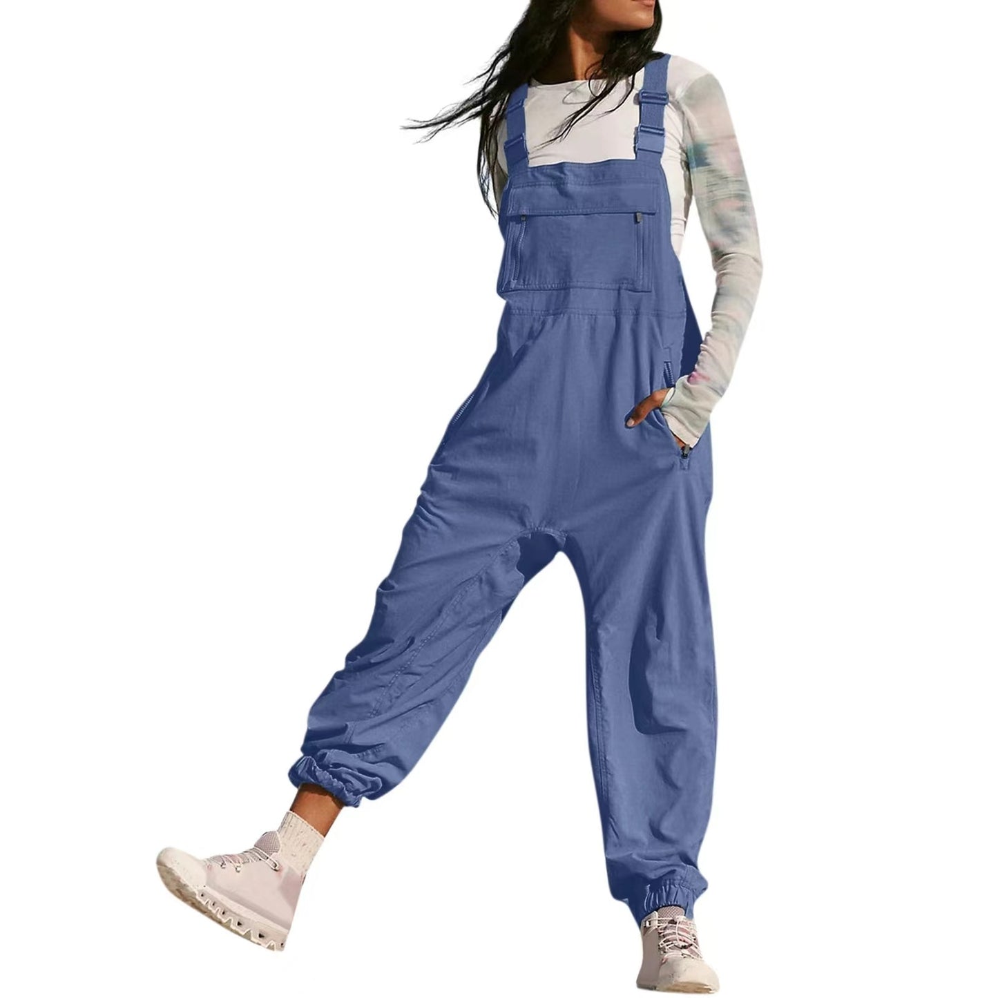 Arbejds Bib Top Bukser Amazon Fashion Fritid Tilspidset Jumpsuit