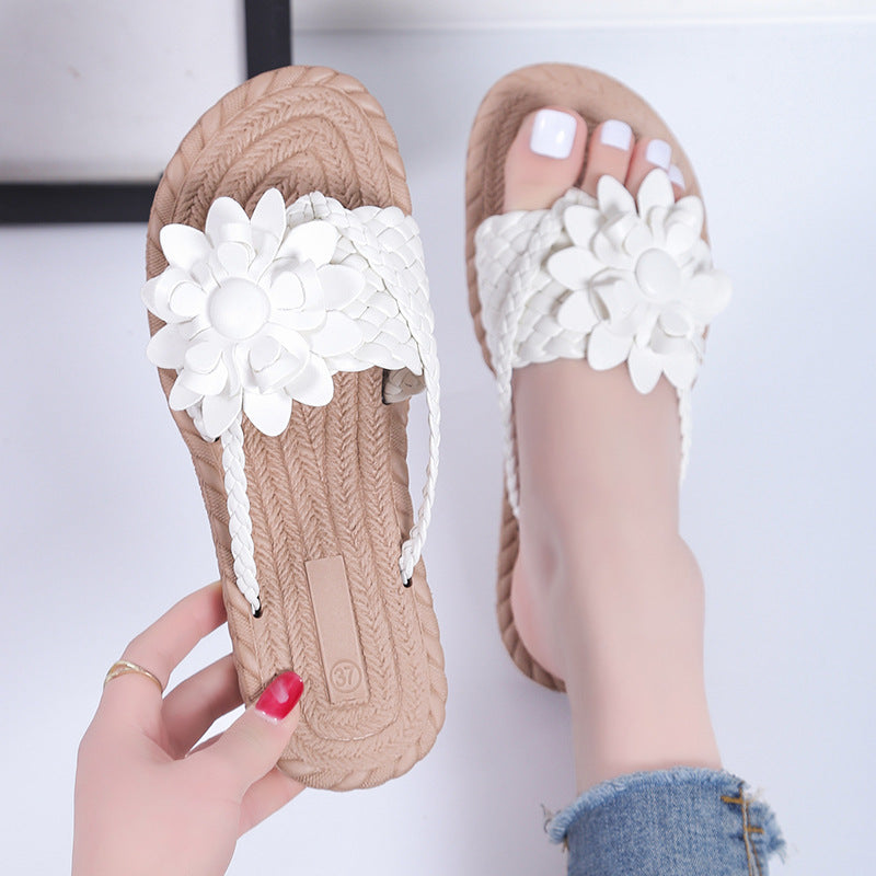 Blomsterslippers Hjemme- og udendørssandaler Strandslippers