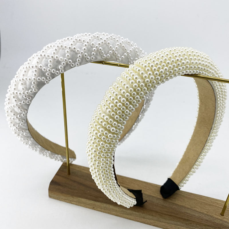 Fashion Women's Sponge Pearl Simple Headband