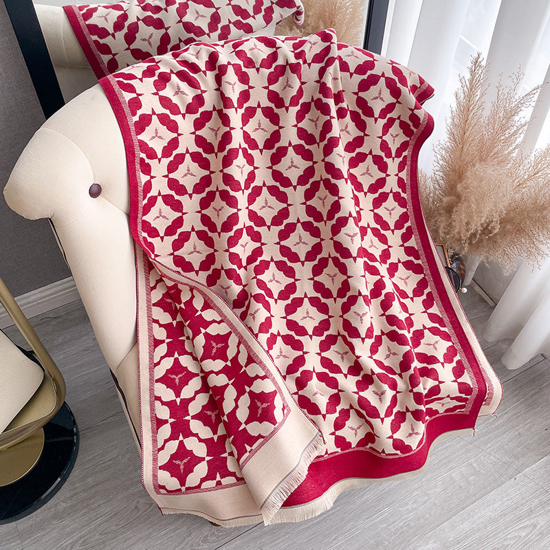 High-end Double-sided Dual-use New Travel Artificial Cashmere Scarf Women