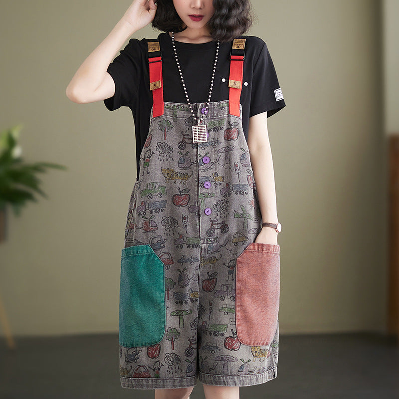 One Piece Straight Strap Pants