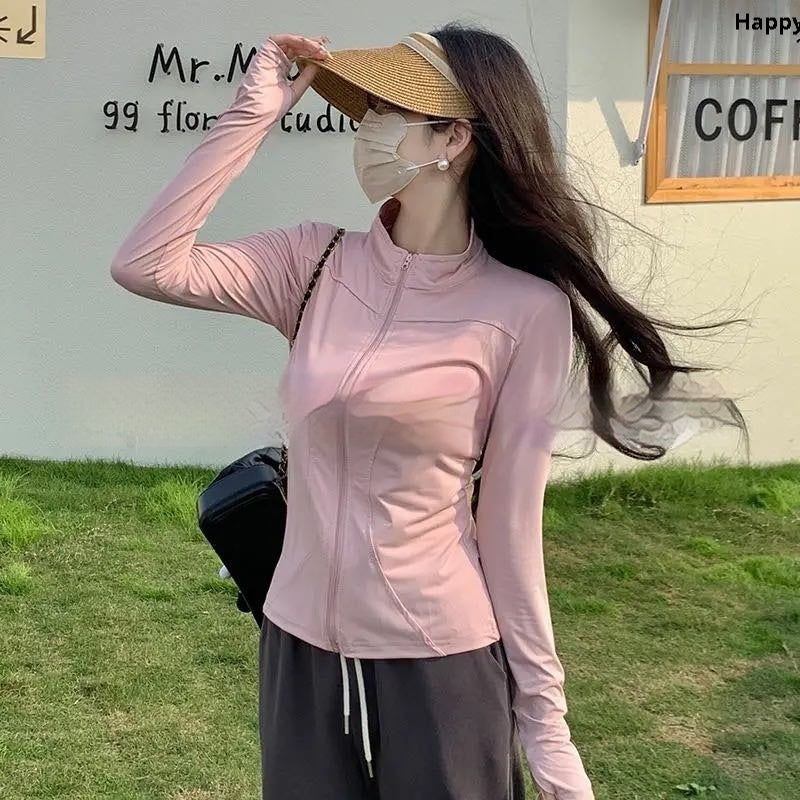 Spring And Autumn Leisure Hot Girls Wear Sportswear Sun Protection Clothing
