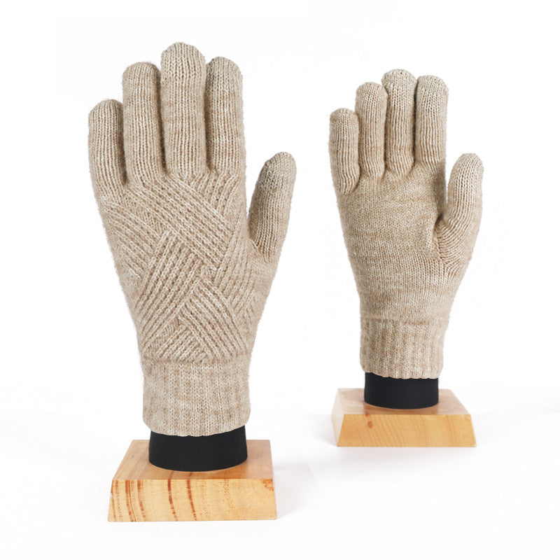Men's Velvet Thickened Cold And Warm Cycling Gloves