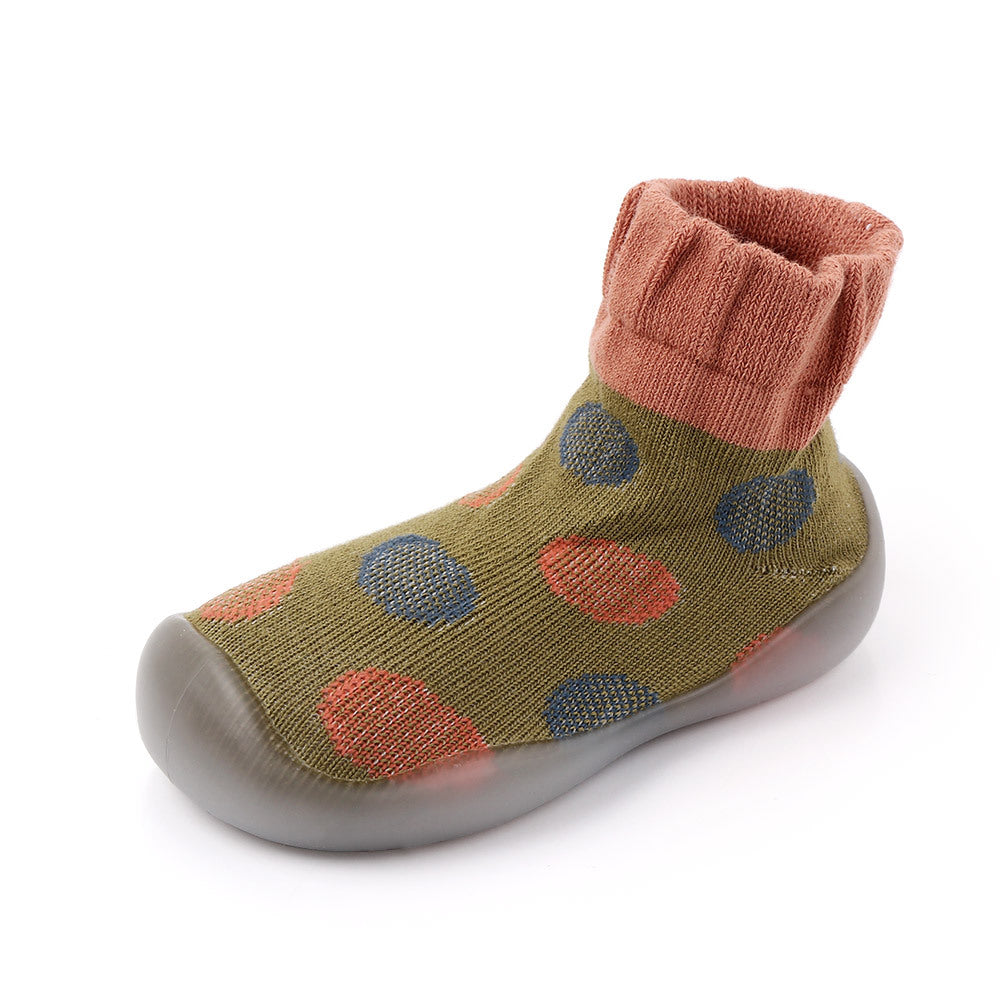 Spring and autumn new polka dot baby toddler socks