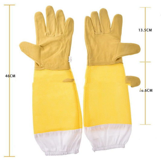 Yellow Fourdrinier Sheepskin Gloves for Beekeeping