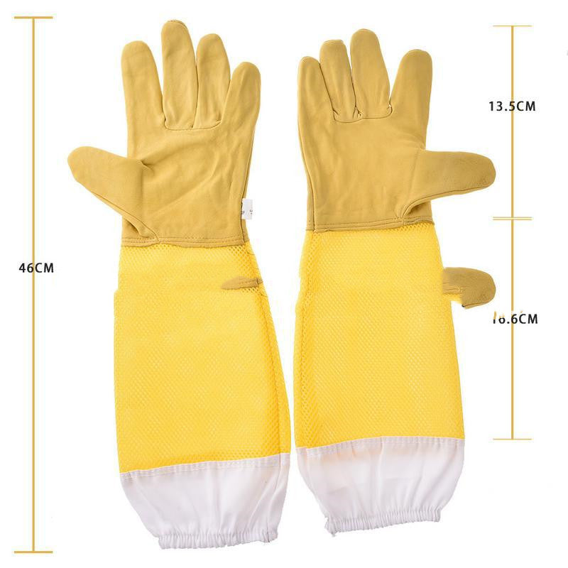 Yellow Fourdrinier Sheepskin Gloves for Beekeeping