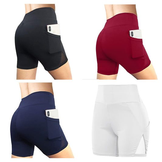 Hip Raise Yoga Women's High Waist Solid Color Tights Running Fitness Sports Pants