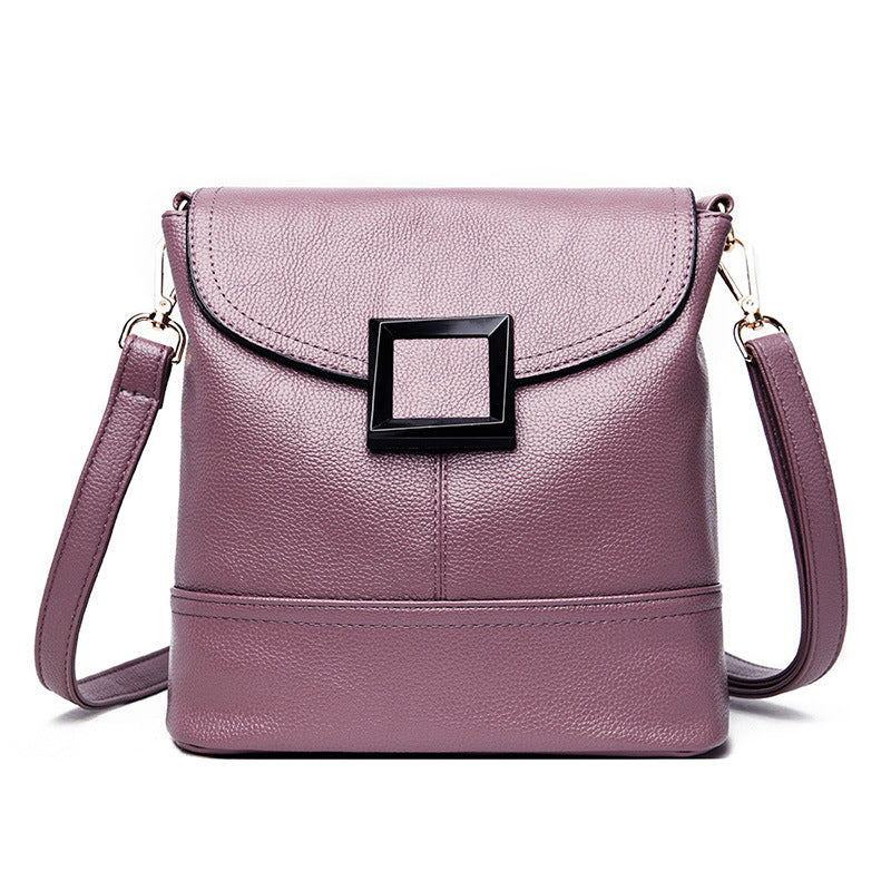 Shoulder Messenger Simple Generous Handheld Lychee Pattern Small Square Bag