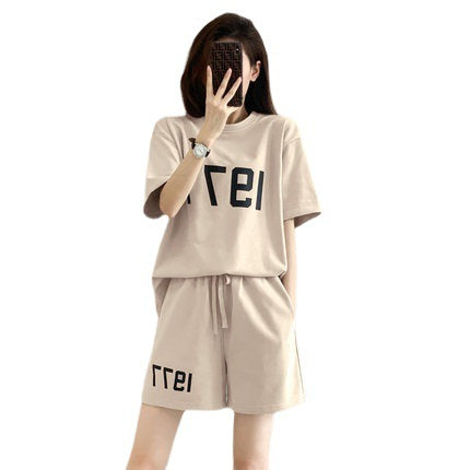 Summer Shorts Sportswear Suit Women's Fashionable Loose Short Sleeve Casual Two-piece Suit