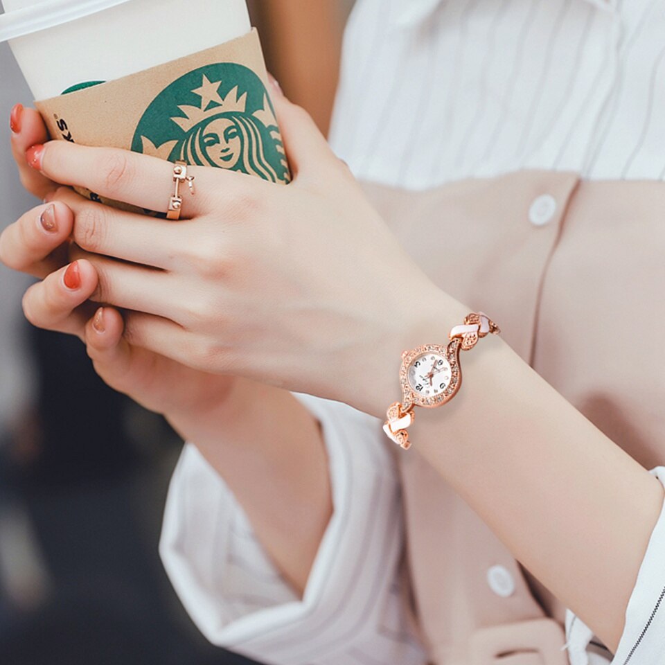 Niche diamond alloy bracelet watch ladies watch