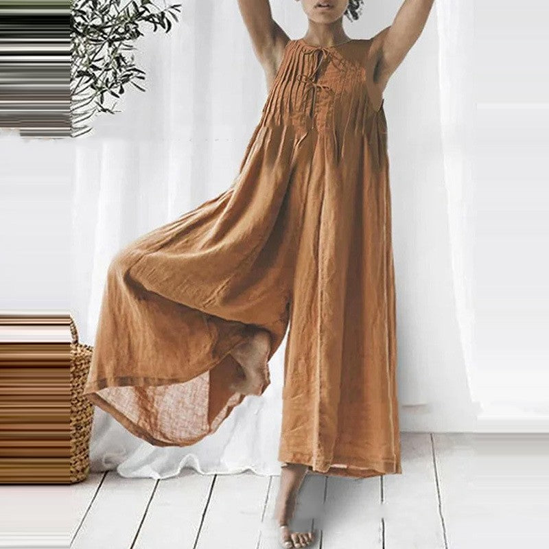 Women's Elegant Long Sleeveless Jumpsuit