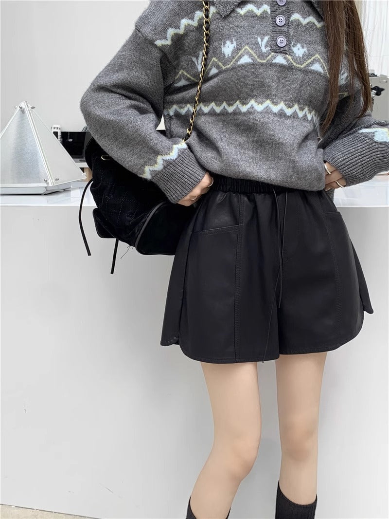 High-waisted Loose-fit Casual And Versatile Shorts