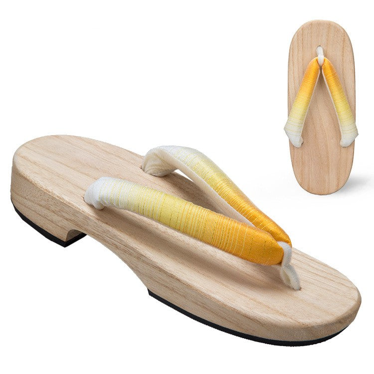 Gradient Solid Color Thick Heel Daily Slippers Clogs