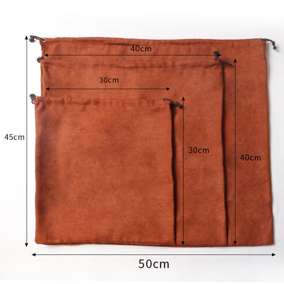 Luxury Dustproof  Suede Drawstring Bundle Buggy Bag