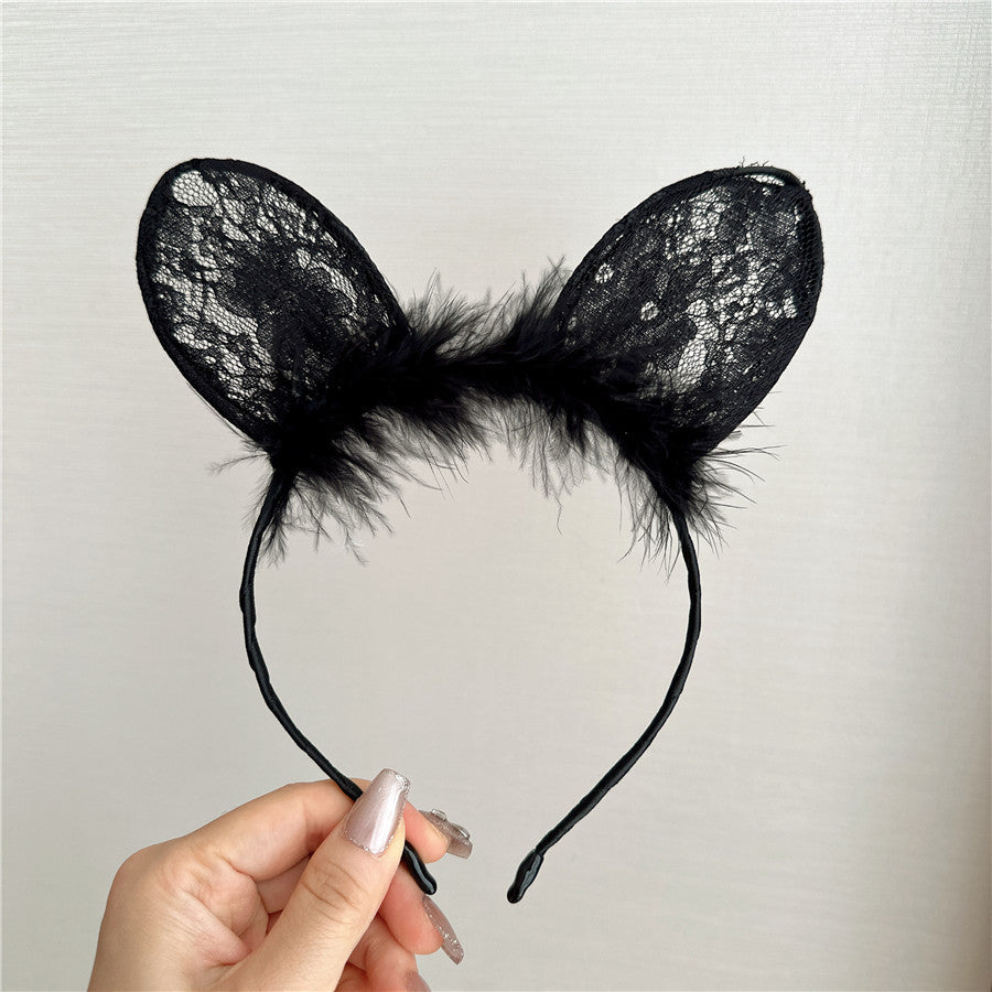 Ladies' Temperament Lace High-end Cat Ear Hair Accessory