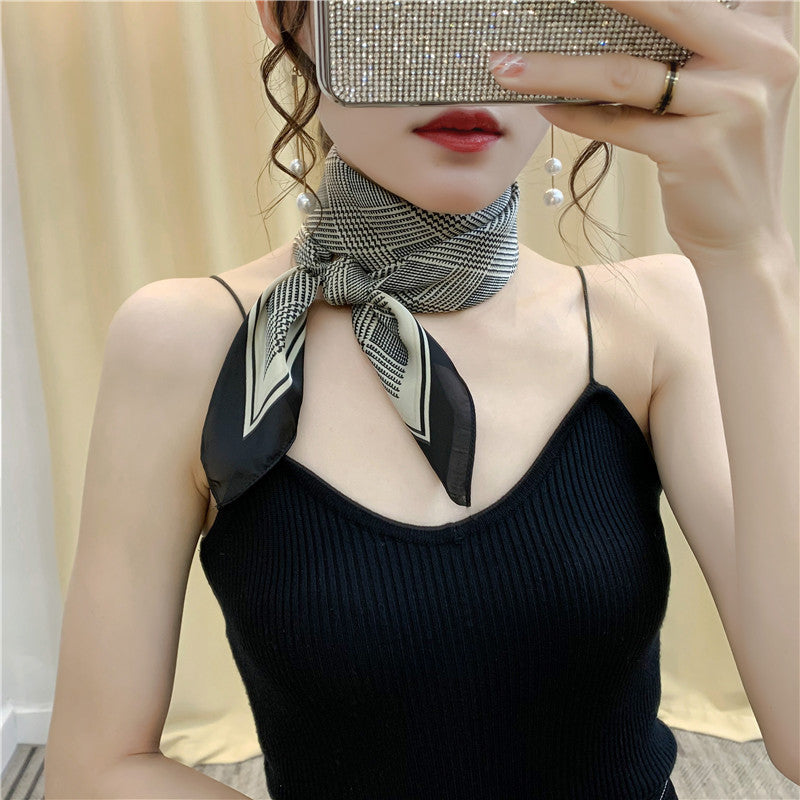 Female Hood Fashionable Silky Satin Wrapped Breathable